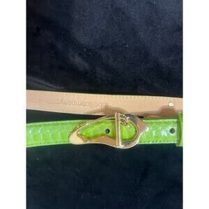 Women's Genuine Snakeskin Green Golf Belt Large NWT